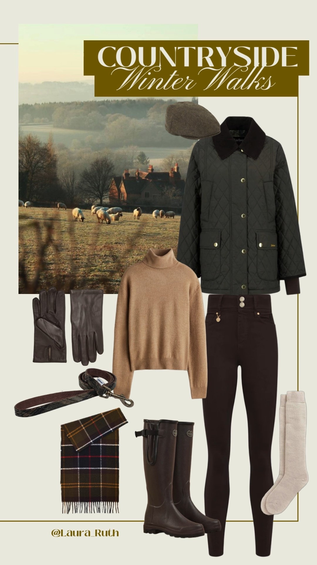 English countryside winter walks outfit inspiration featuring timeless country layers, quilted jackets, cosy knits, wellington boots and classic British rural style. 🐑🌳🥾 

#LTKuk #LTKwinter #LTKstyletip
