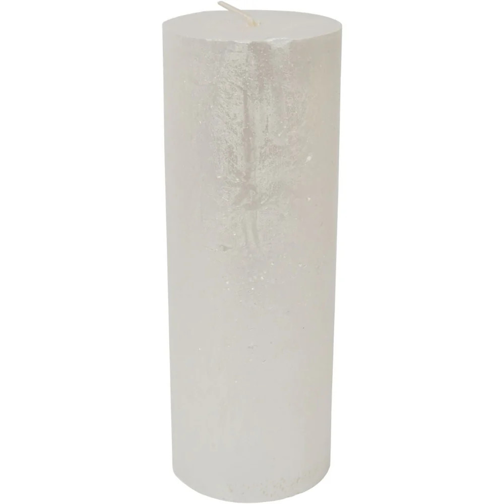Libra Interiors Rustica Pillar Candle Pearl | Olivia's