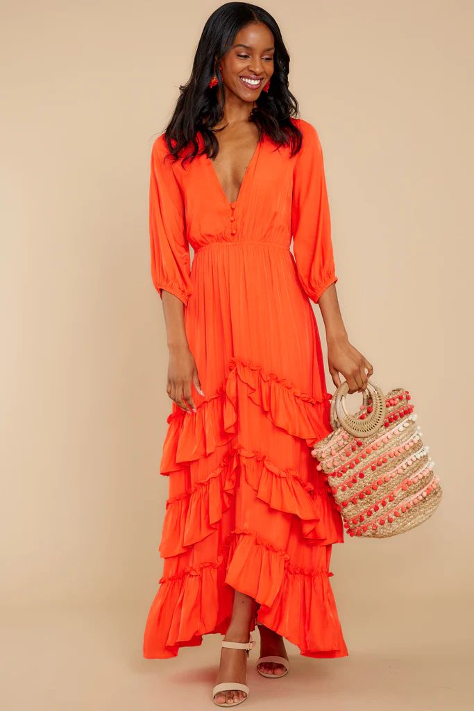 In Your Future Orange Maxi Dress | Red Dress 