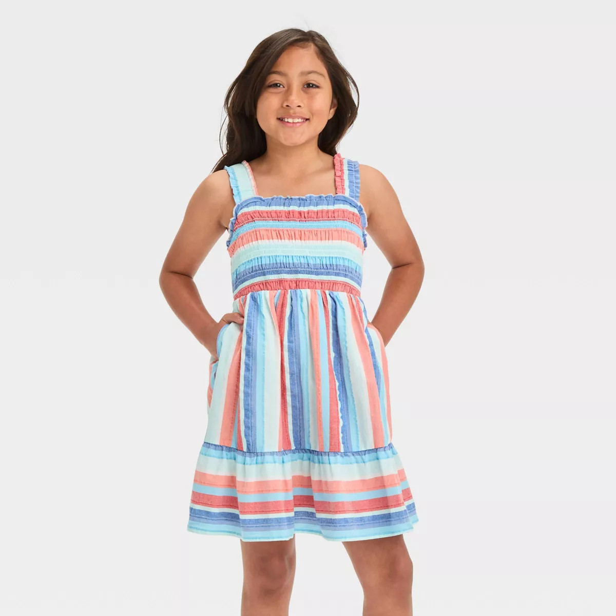 Girls' Sleeveless Open-Back Americana Dress - Cat & Jack™ | Target