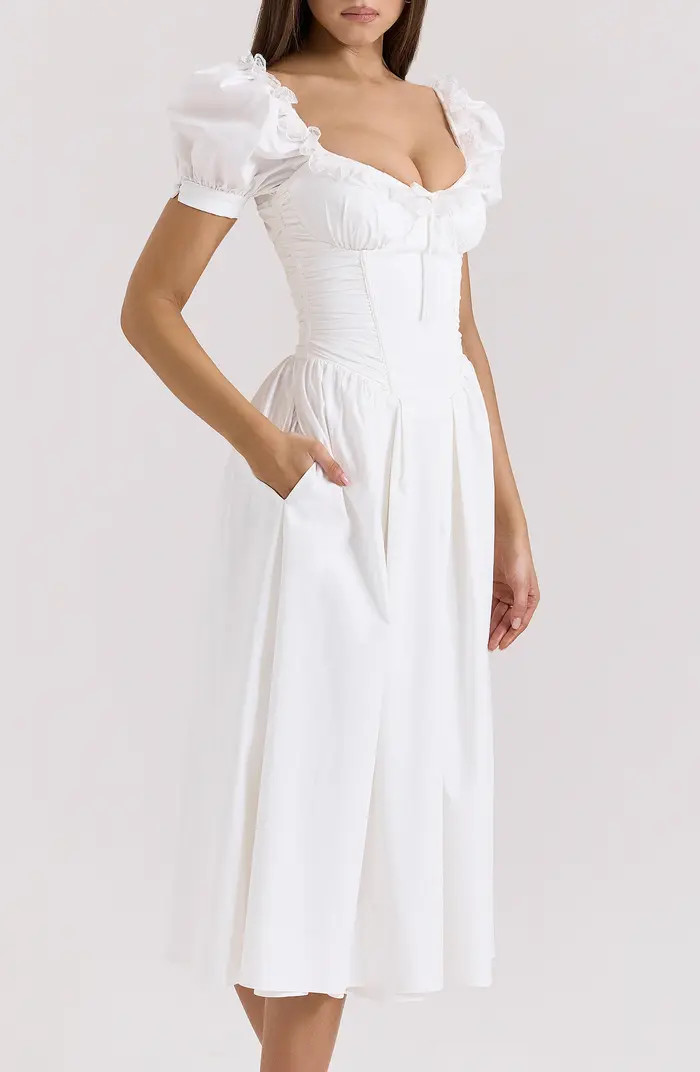 Lulabell Puff Sleeve Midi Dress | Nordstrom