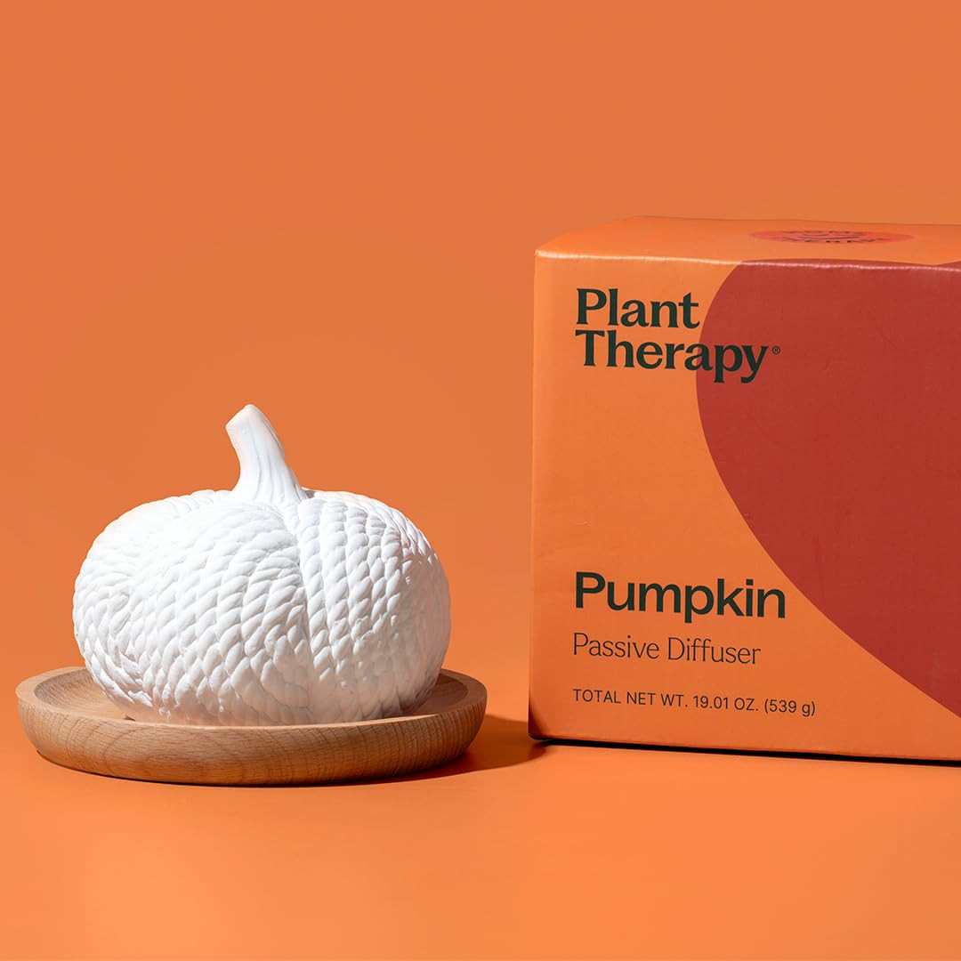 Plant Therapy Pumpkin Passive Diffuser for Fall, Porous, Unglazed Pumpkin & Natural Beech Wood Ba... | Amazon (US)