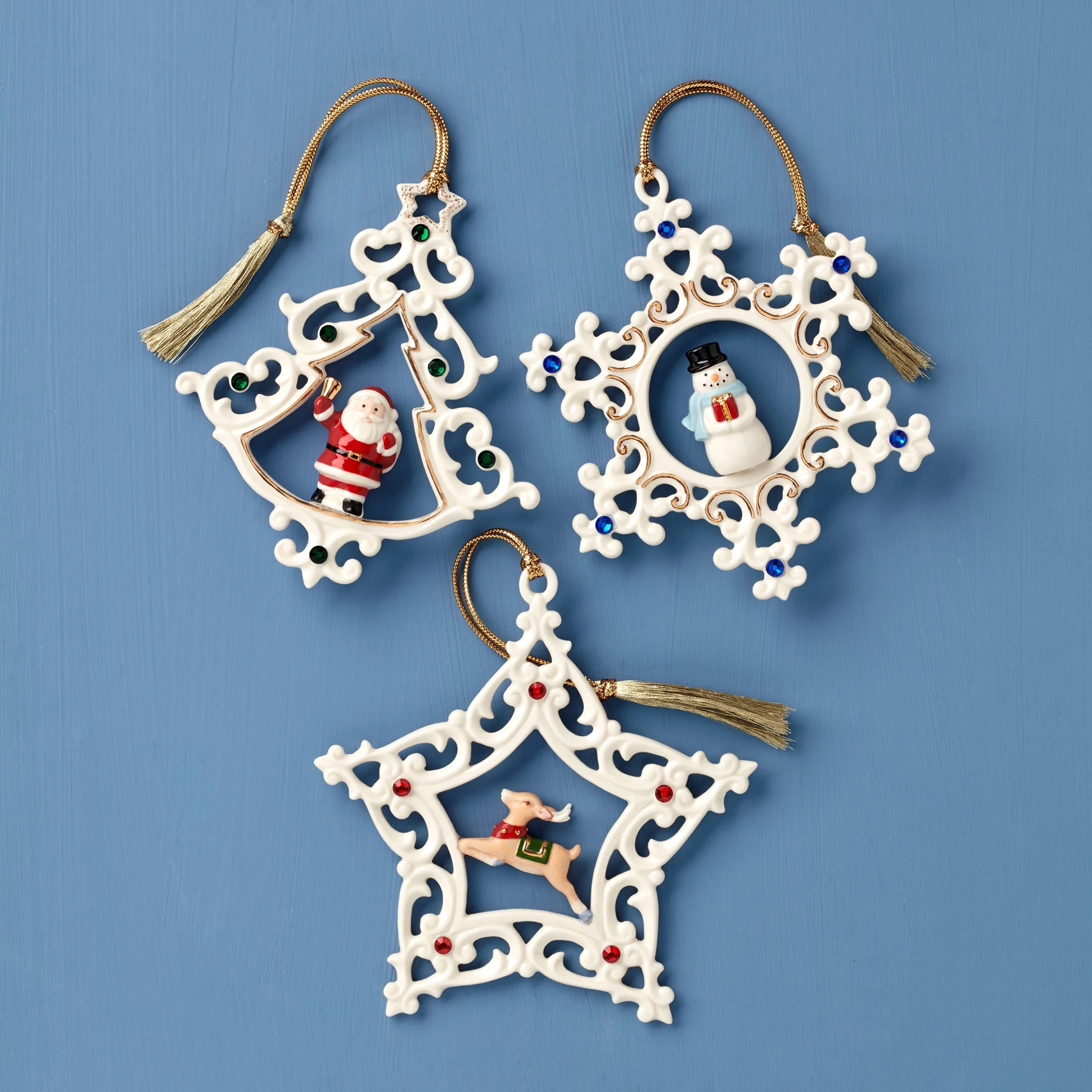 Pierced Gem Ornaments - Set Of 3 | Lenox