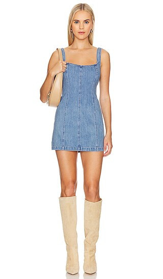 Show Me Your Mumu Steph Mini Dress in Denim-Medium. - size M | Revolve Clothing (Global)