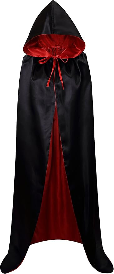 VGLOOK Unisex Christmas Halloween Witch Party Reversible Hooded Adult Vampires Cape Cloak | Amazon (US)
