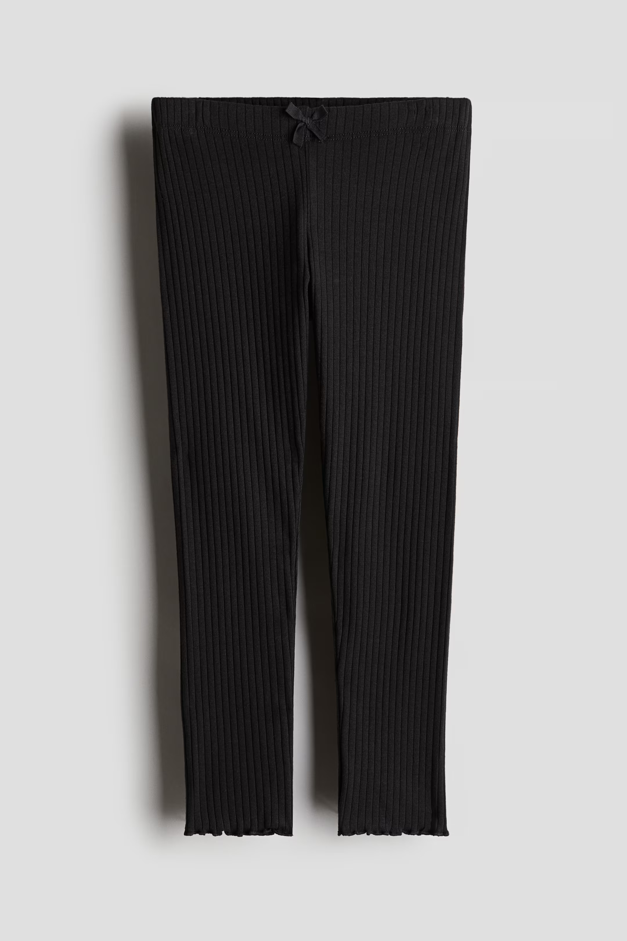 Ribbed Cotton Leggings - Light gray - Kids | H&M US | H&M (US + CA)