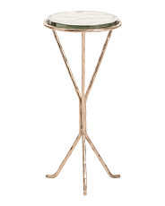 22x11 Recycled Glass Top Metal Accent Table | Tables | Marshalls | Marshalls
