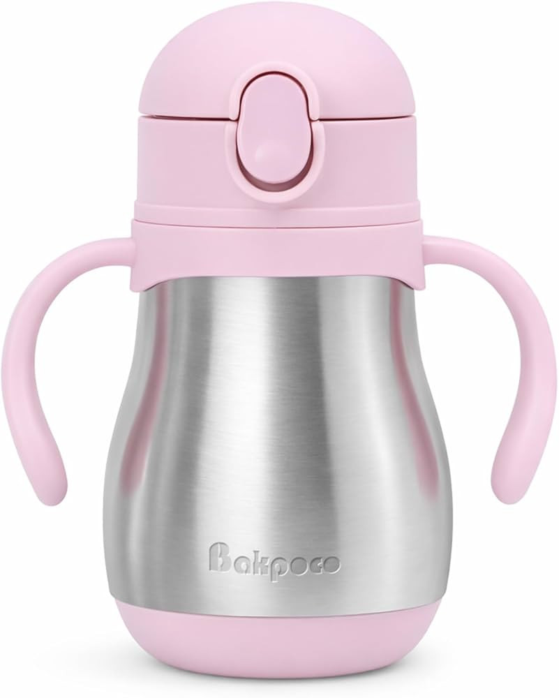 Stainless Steel Sippy Straw Cup for Toddlers 1-3 Years Old, Insulated Toddler Water Bottle Baby T... | Amazon (US)