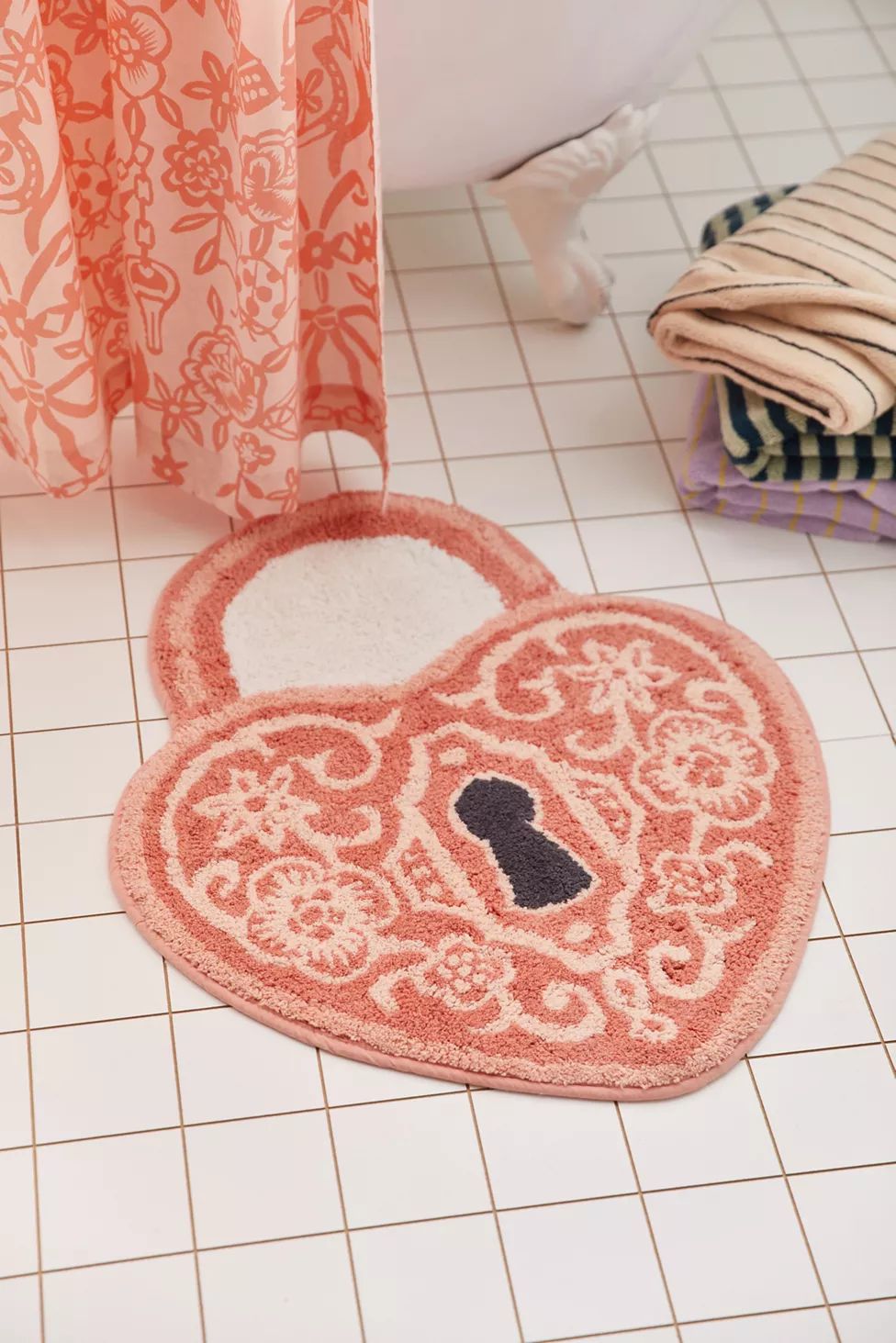 Heart Locket Bath Mat | Urban Outfitters (US and RoW)