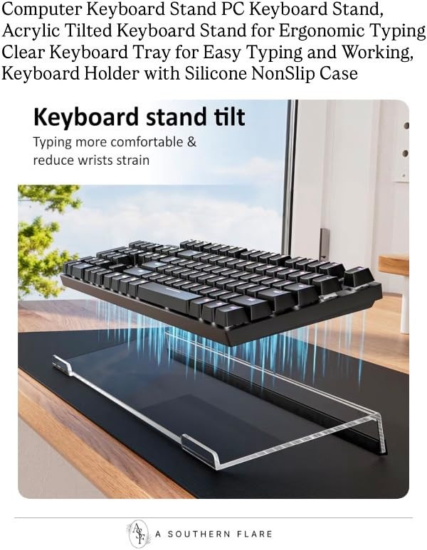 Upgrade your desk setup with this ergonomic keyboard stand. Say goodbye to wrist pain and hello t... | Amazon (US)