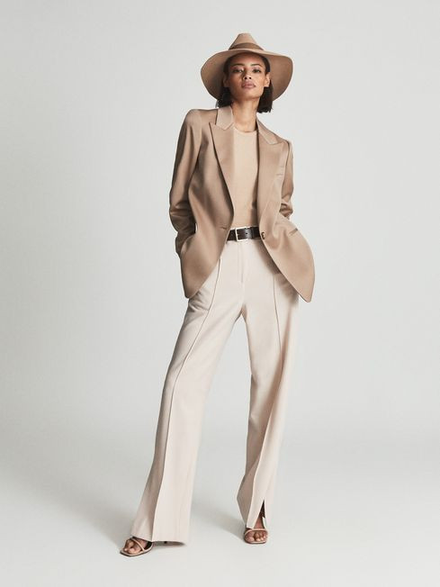 Wool Blend Twill Blazer | Reiss US