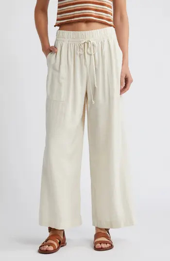 Utility Linen Blend Drawstring Pants | Nordstrom