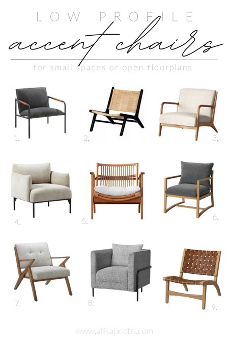 Round up of low profile accent chairs all under $450! Great options for small spaces or open floor plans to keep line of vision unblocked. Neutral colors and woods make them easy to incorporate into home decor. 🖤



#LTKhome