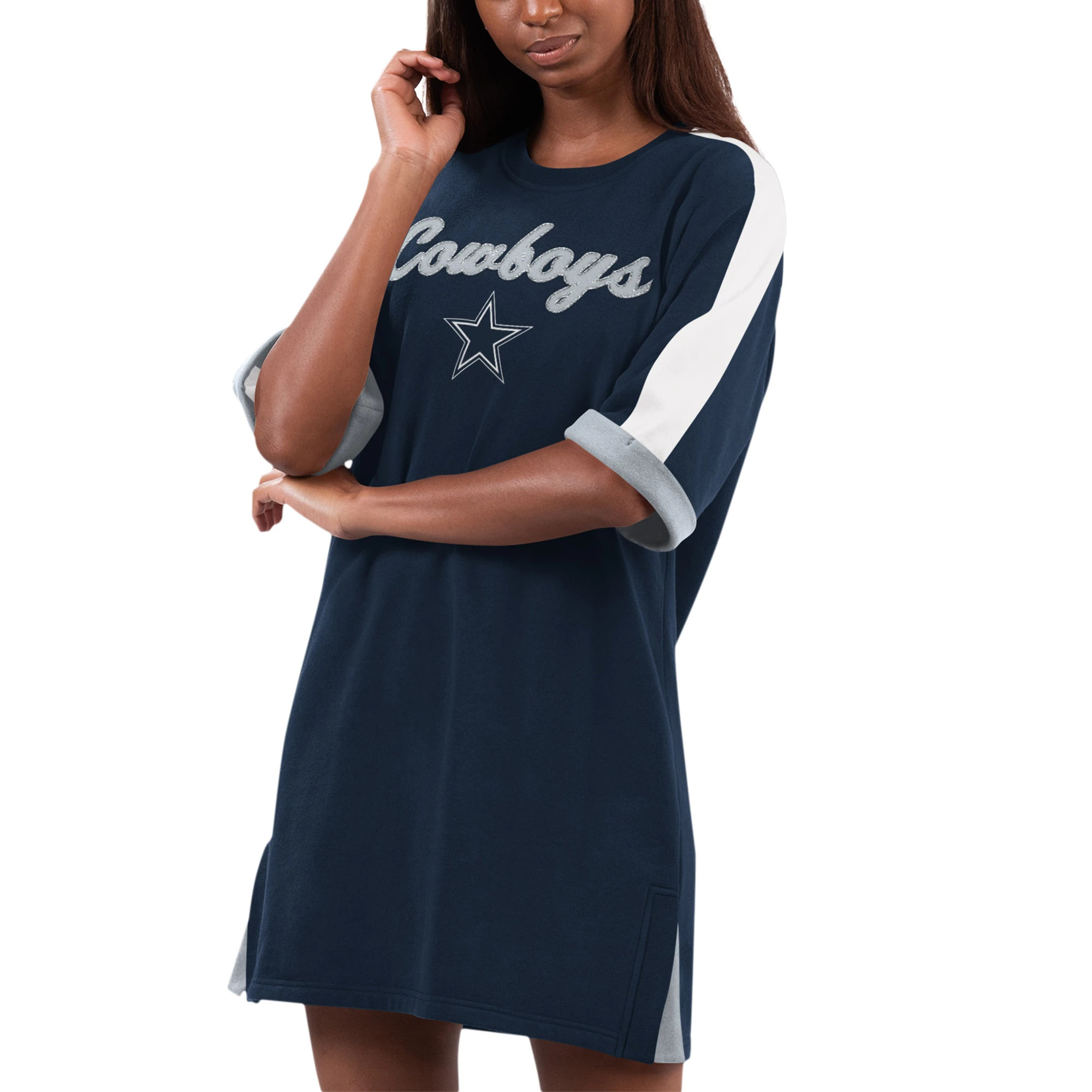 Women's Dallas Cowboys G-III 4Her by Carl Banks Navy Flag Sneaker Dress | NFL Shop
