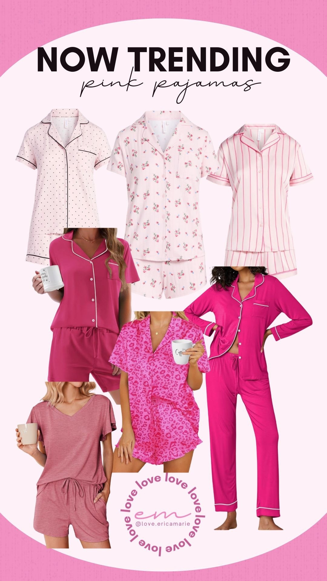 Pink pajamas are having a moment this spring and I’ve rounded up a few of the cutest options around. These are all great options for warmer weather without spending big $$$. 
Pink pajamas, spring pink outfit inspo 

#LTKSeasonal #LTKOver40 #LTKMidsize