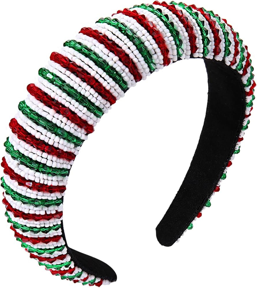 NVENF Hairband - Christmas Headband with Crystal Rhinestones for Women - Elegant Velvet Hair Acce... | Amazon (US)