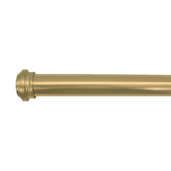allen + roth Mix and Match 72-in to 144-in Brushed Gold Steel Single Curtain Rod | Lowe's