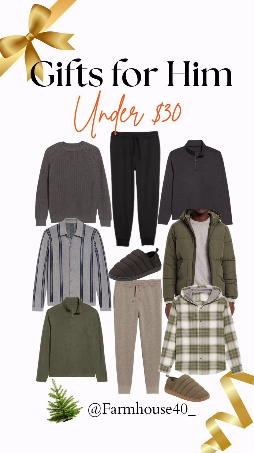 ✨ Gift Guide for Him — Under $30 ✨
Because great gifts don’t need great big price tags. From cozy must-haves to everyday upgrades, these picks will have him saying, “How did you know?!”

Tap to shop the budget-friendly goodness and snag the perfect something for your favorite guy. 🎁


#HolidayGiftGuide #GiftsForHim #Under30Finds #BudgetFriendlyGifts #GiftGuide2025 #StockingStuffersForHim #Farmhouse40Style