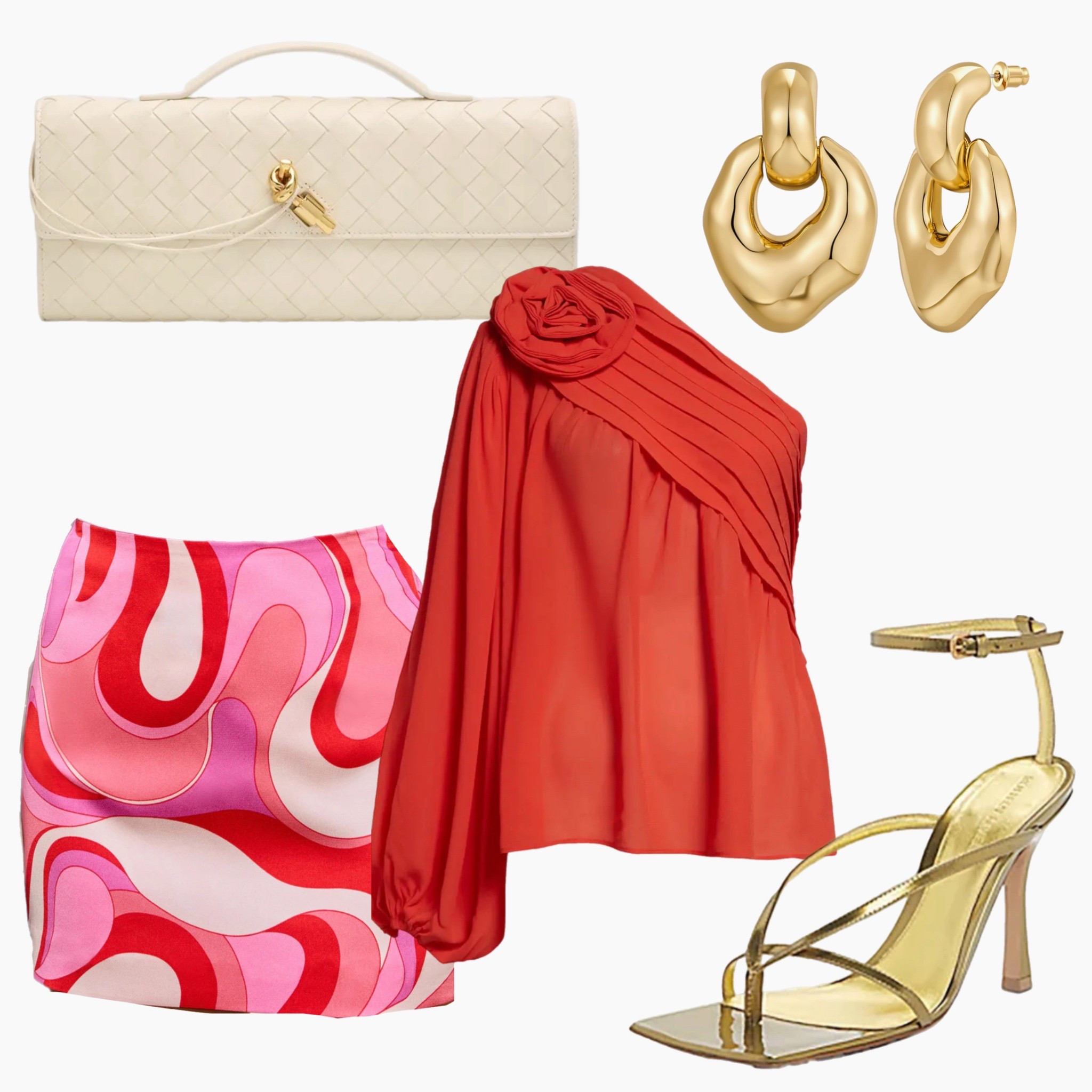 Bold, bright, and made for golden hour ✨ This sunset-inspired look pairs a flowy one-shoulder top with a Pucci-style swirl mini skirt—perfect for rooftop cocktails or a night out on vacay. #SummerStyle #VacationOutfit #BoldColors #ChicAndPlayful #LTKStyle #SunsetVibes #ResortWear #ColorCrush #OutfitGoals

#LTKItBag #LTKStyleTip #LTKFindsUnder100