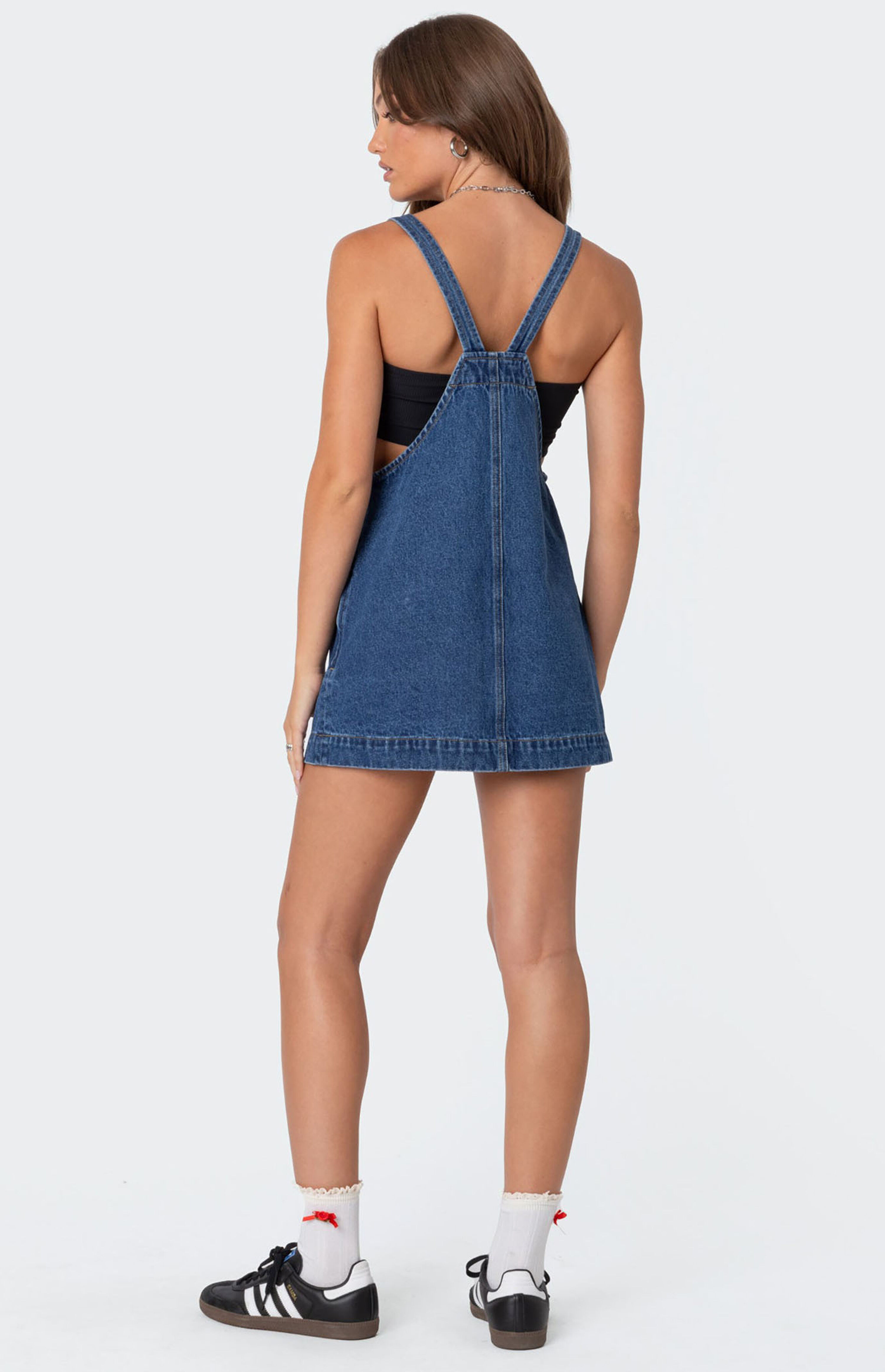Edikted Overall Denim Mini Dress | PacSun