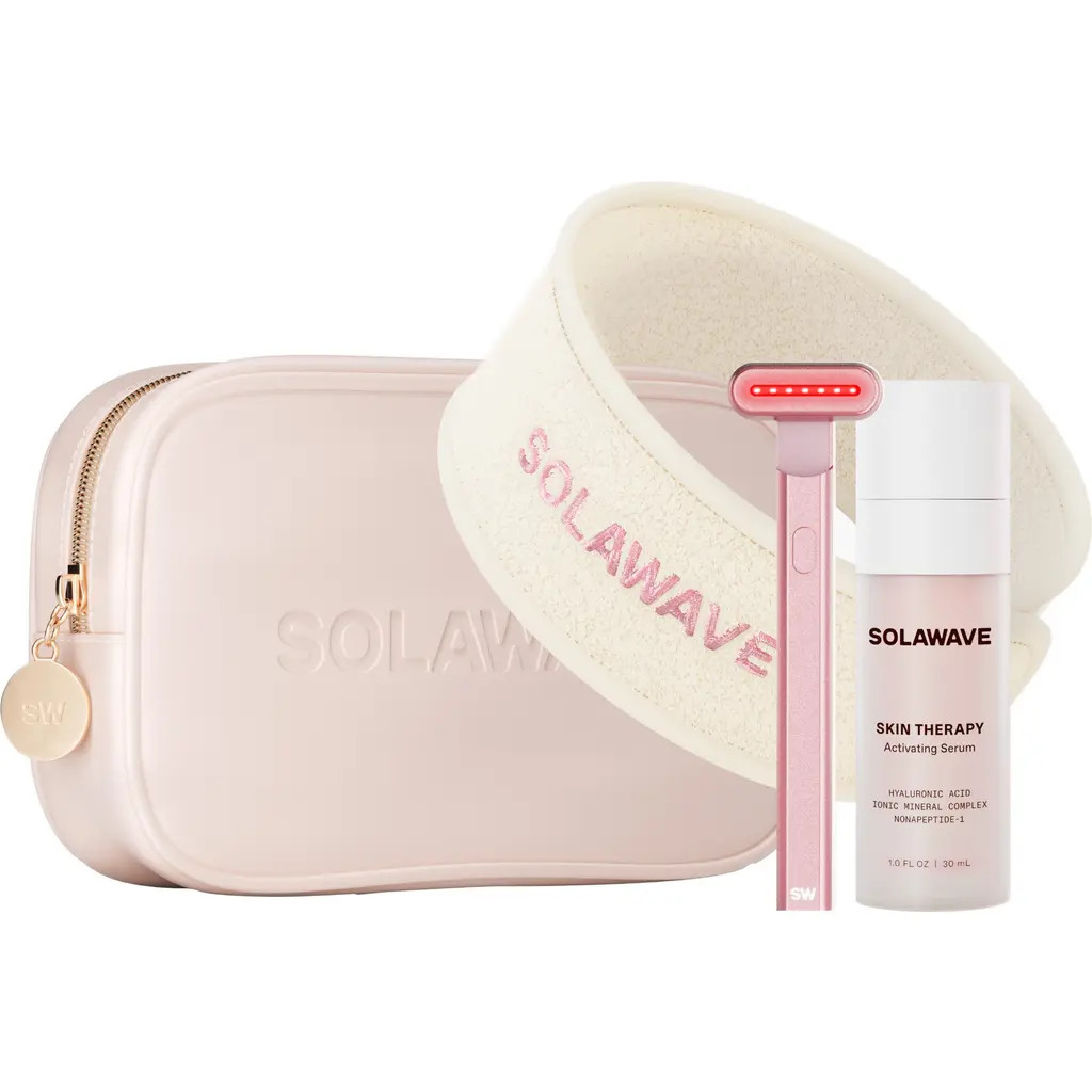 SolaWave 4-in-1 Red Light Skin Care Wand Set in Pink at Nordstrom | Nordstrom