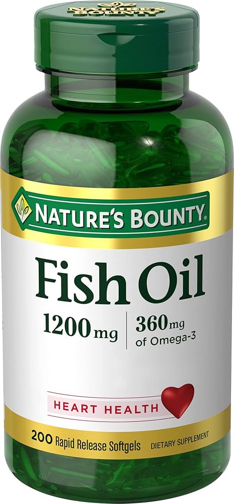 Amazon.com: Nature's Bounty Fish Oil, Supports Heart Health, 1200 Mg, 360 Mg Omega-3, Rapid Relea... | Amazon (US)