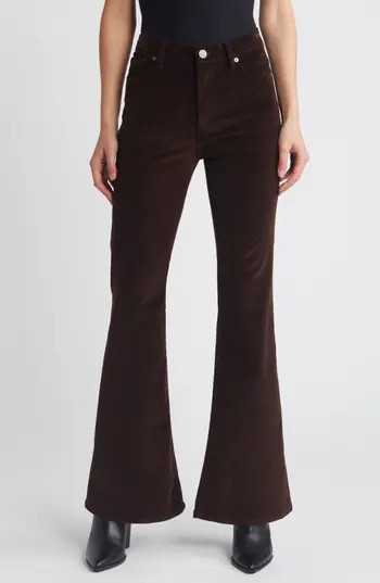 FRAME Le Easy Flare Corduroy Flare Jeans in Espresso at Nordstrom Rack, Size 25 | Nordstrom Rack