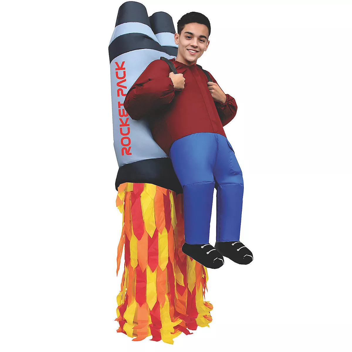 Studio Halloween Kids' Inflatable Rocket Ship Costume - One Size Fits Most - Blue | Target