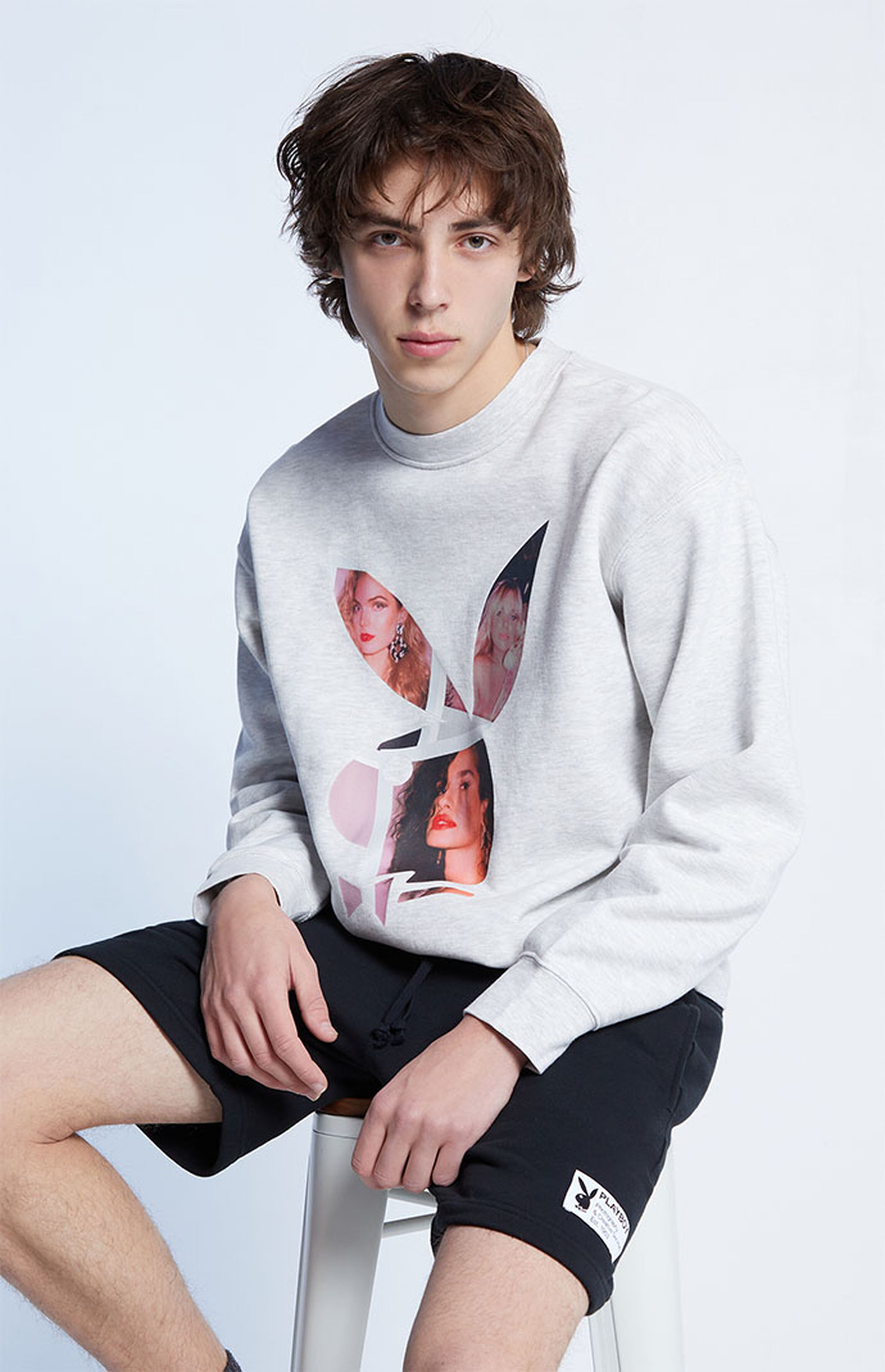 Playboy By PacSun Triad Crew Neck Sweatshirt | PacSun