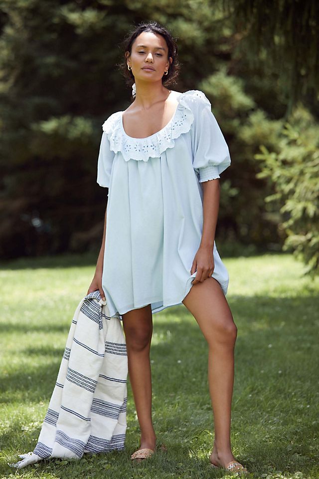 Eyelet Cover-Up Tunic Dress | Anthropologie (US)