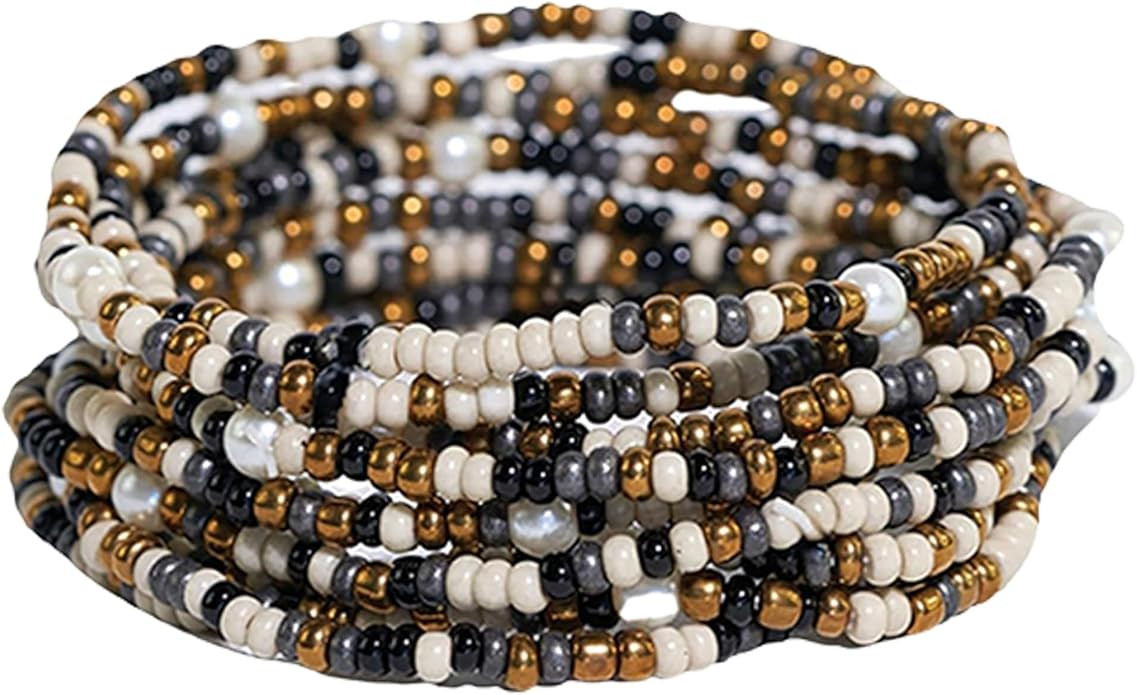 INK + ALLOY 10-Strand Stacking Beaded Bracelets for Women – Mixed Patterns Bracelet Stack - Adj... | Amazon (US)