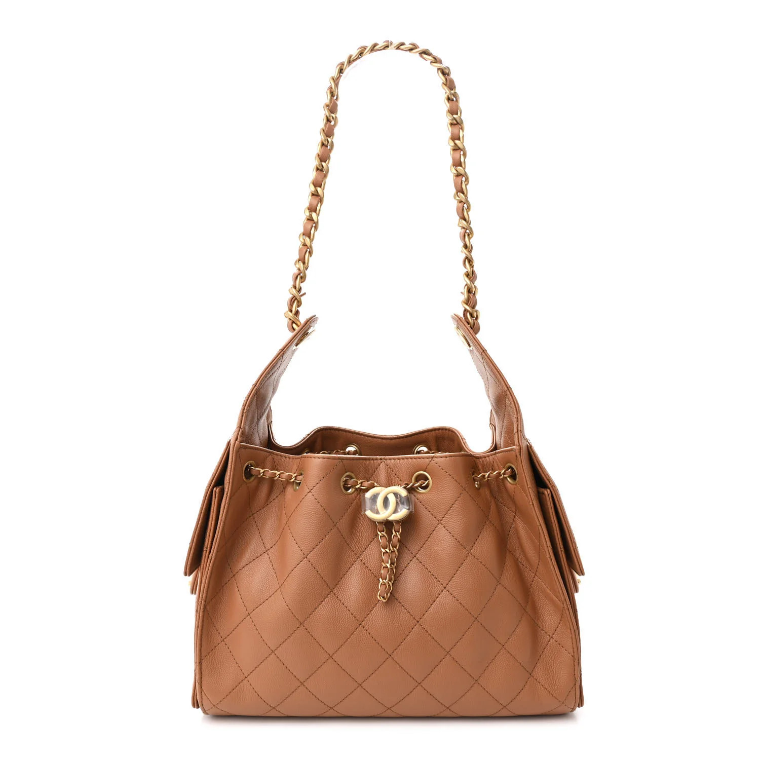 Chanel Caviar Quilted Small Chanel 25 Handbag Brown 1700691 | FASHIONPHILE (US)
