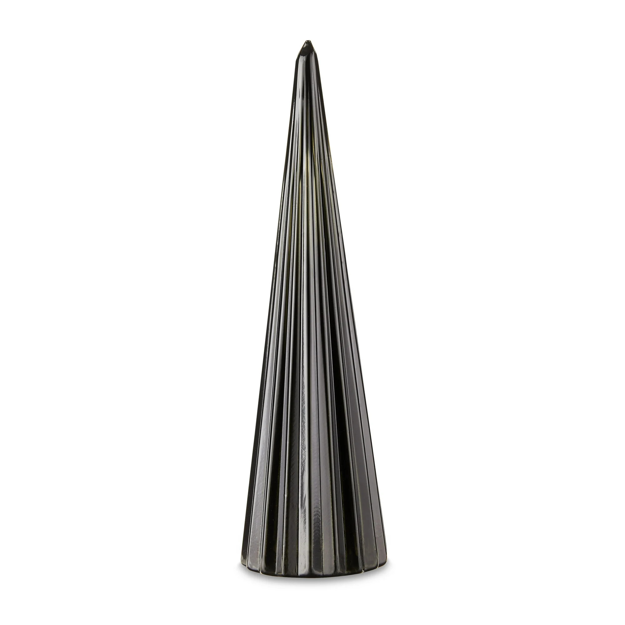 Holiday Time Large Black Modern Glass Tree Christmas Décor, 12.5" tall, 3.53 oz | Walmart (US)