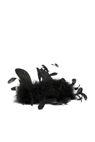 Paris Texas Lidia Feather Mule 105 in Black from Revolve.com | Revolve Clothing (Global)