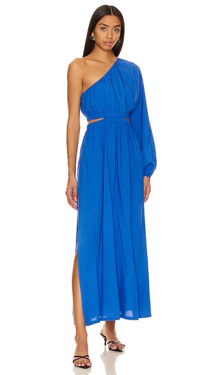 Skye One Shoulder Midi Dress in Cerulean | Revolve Clothing (Global)