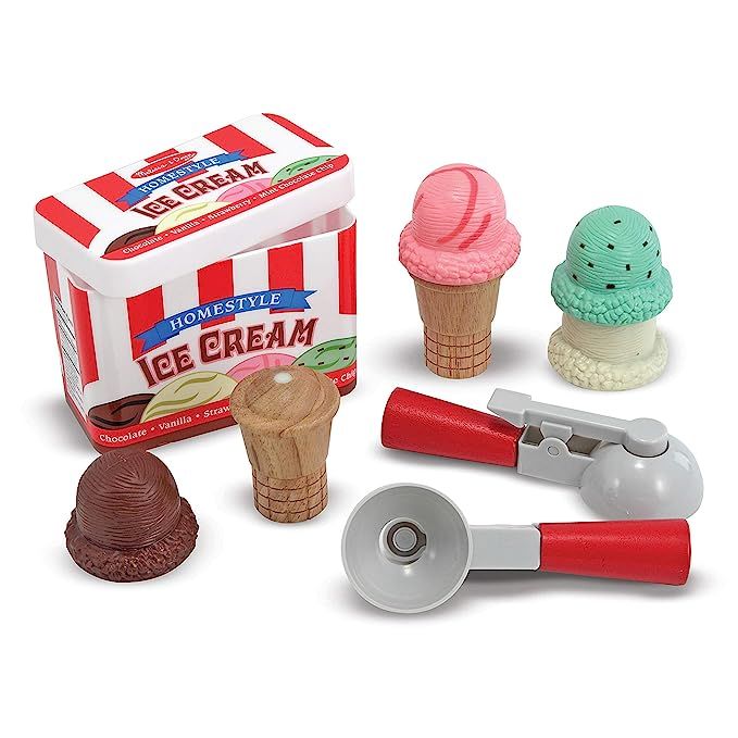 Melissa & Doug Scoop & Stack Ice Cream Cone Magnetic Pretend Play Set - The Original (10 Pieces, ... | Amazon (US)