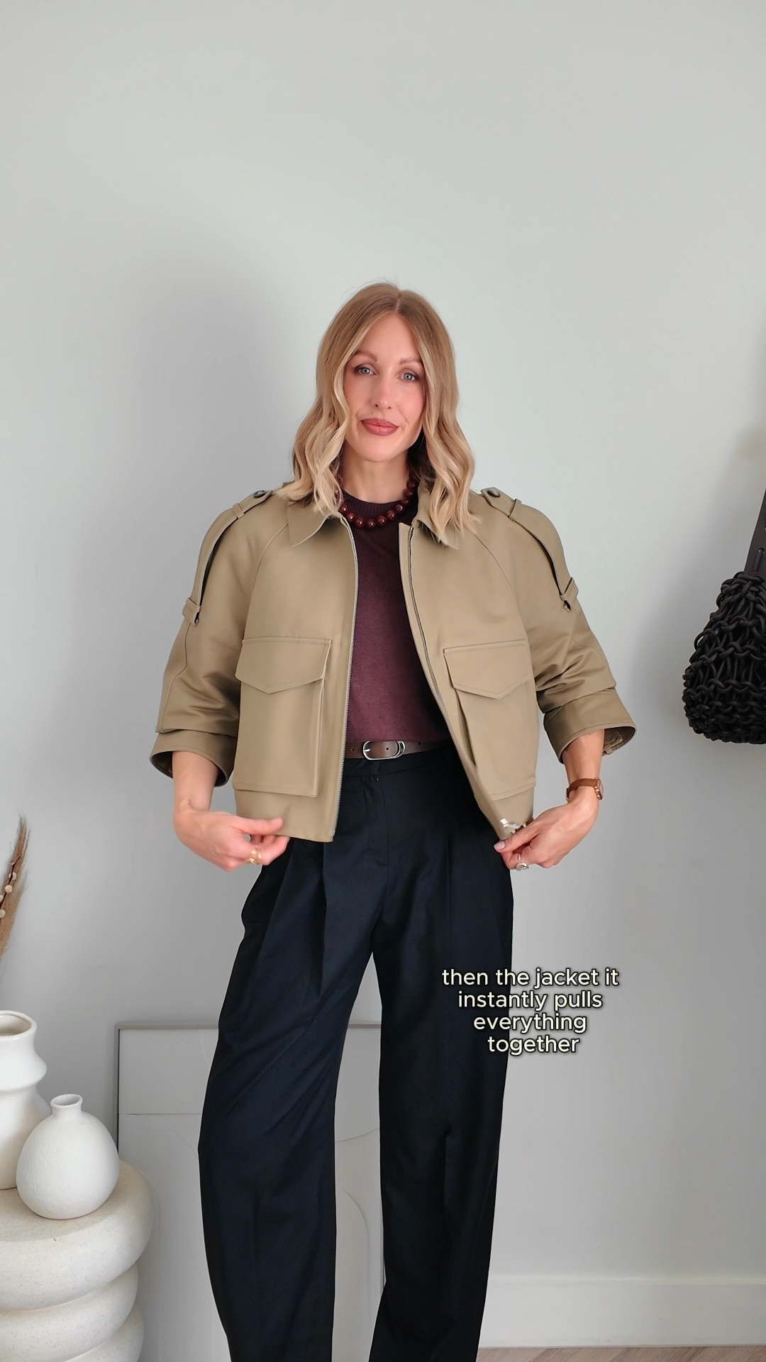 M&S jacket - cropped trench - H&M heels - kitten heels - spring outfit - summer outfit - black trousers - brown t-shirt - hush - Pinterest outfit - minimiser bra - t-shirt bra - best bras for bigger bust - Abercrombie Sloane 

#LTKstyletip #LTKspring #LTKuk
