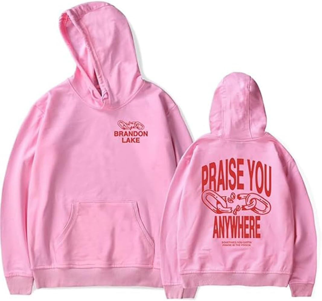 Brandon Lake Praise You Any Where Printed Hoodie, Long Sleeve Pullover for Fans Casual Comfort Sw... | Amazon (US)