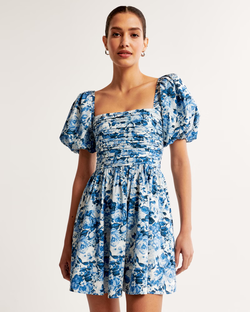 Women's Emerson Waisted Poplin Mini Dress | Women's Dresses & Jumpsuits | Abercrombie.com | Abercrombie & Fitch (US)