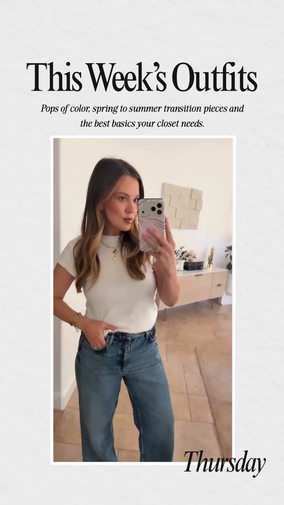 Thursday’s OOTD! 

white tee outfit, jeans outfit, white tee and jeans, ootd