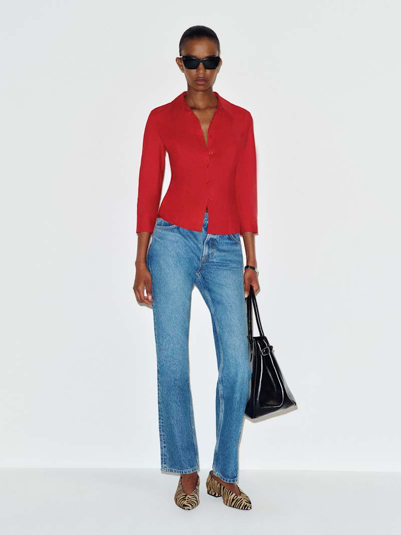 Katherine Poplin Shirt | Reformation (Global)