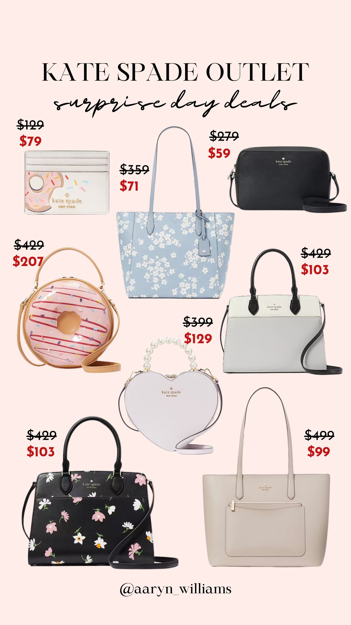 Hurry! These deals are too good to pass up!! 🔥🤩 

Kate spade outlet, kate spade sale, designer hand bags, cute handbags, purses and wallets 

#LTKitbag #LTKsalealert #LTKSpringSale