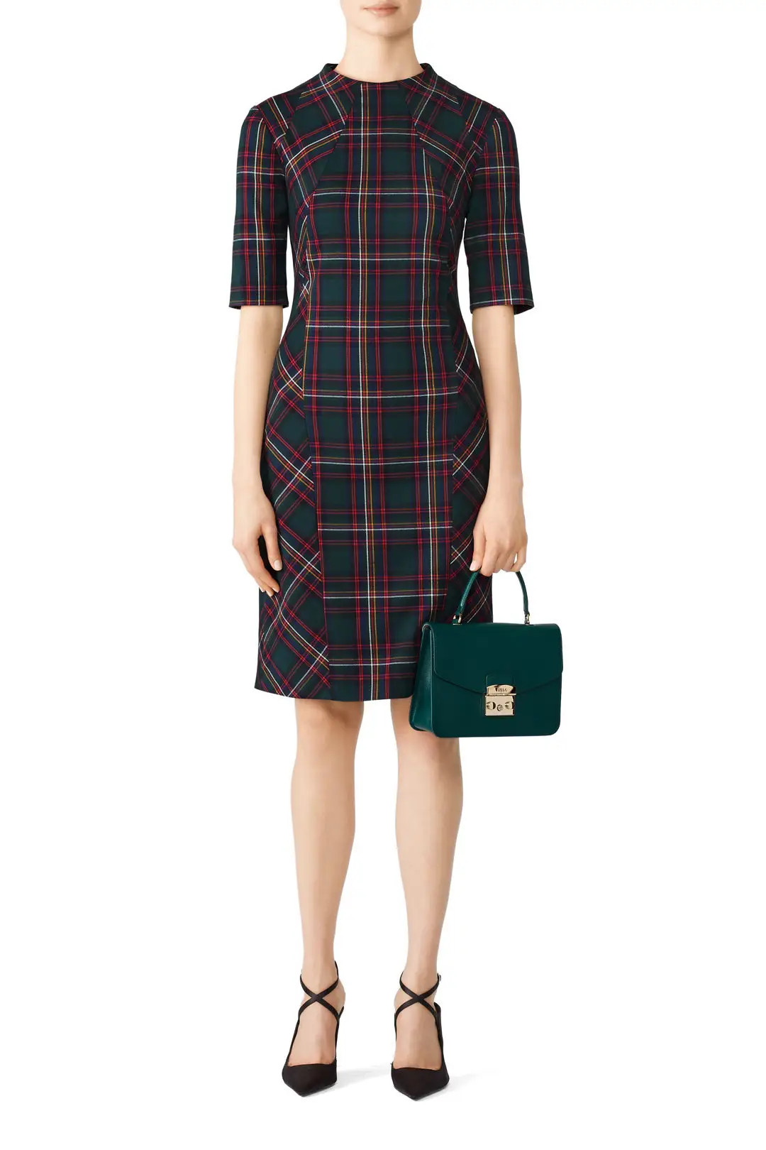 Trina Turk Plaid Aperitif Dress | Rent The Runway