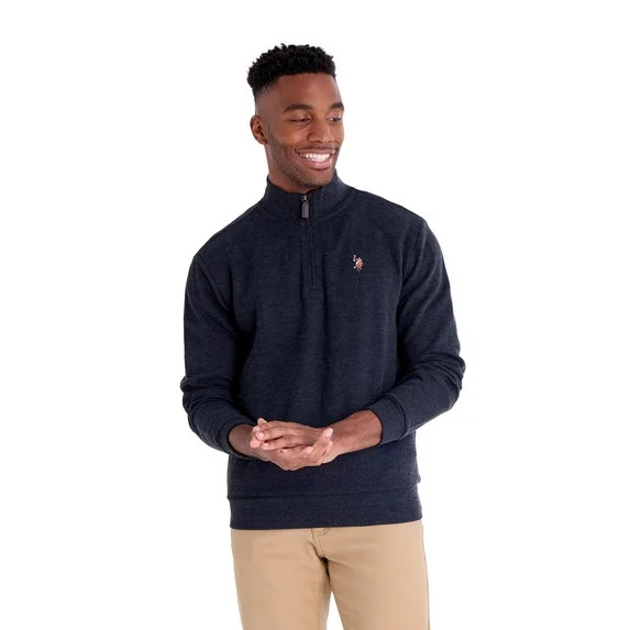 U.S. Polo Assn. Men's Quarter Zip Flatback | Walmart (US)