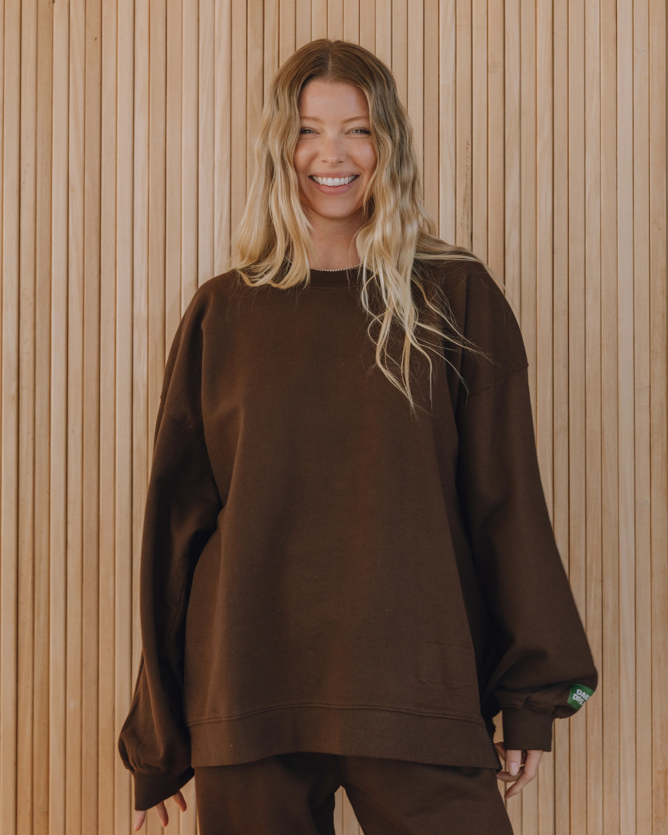 Oversized Fleece Crew - Coco | Daily Drills