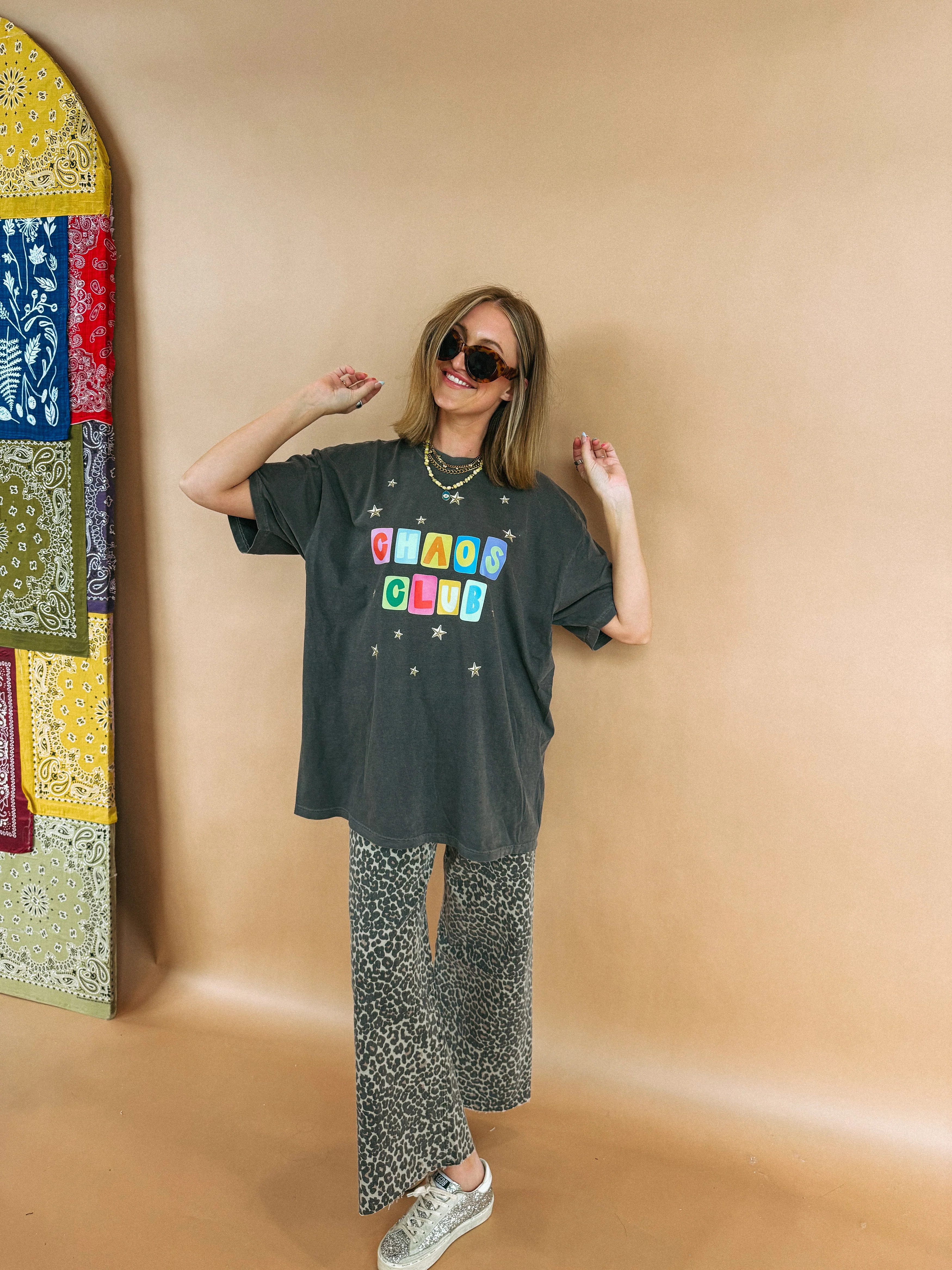 ETTA OG | chaos club graphic tee - charcoal | Etta+East