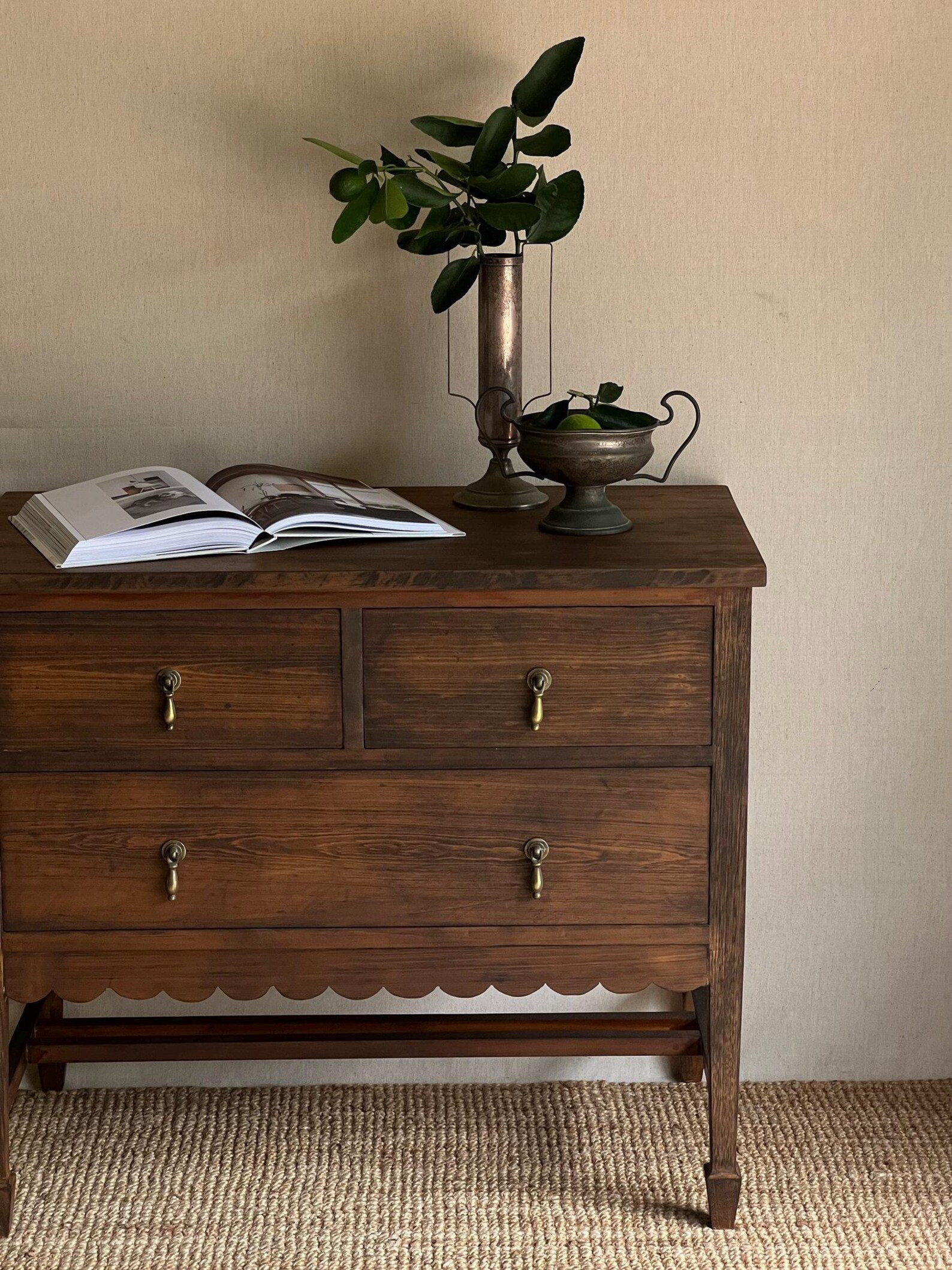 Vintage Scallop Dresser Made From Silky Oak - Etsy | Etsy (US)