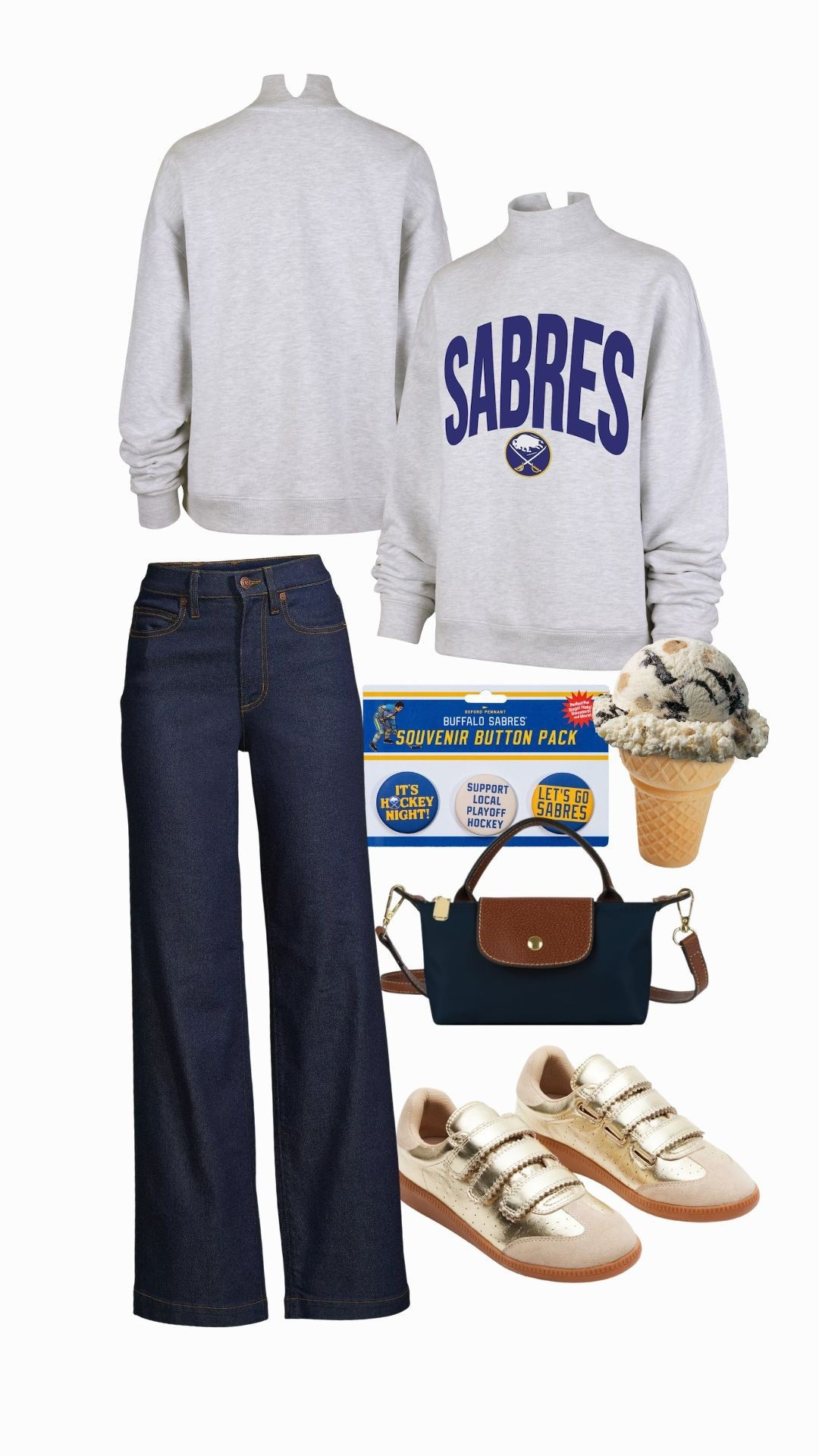 Cozy & casual for the big game - with a side of Perry’s Ice Cream of course 💙💛💙