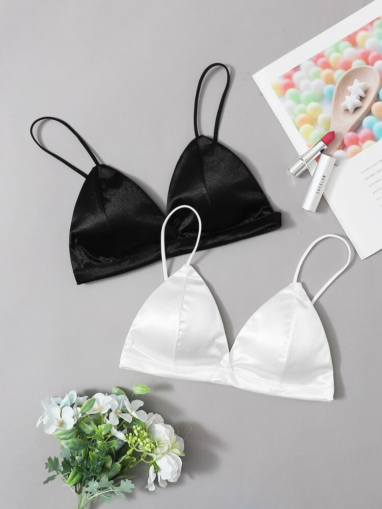 2pack Satin Triangle Bra Set
       
              
              $4.99        
    (1000+)
     ... | SHEIN