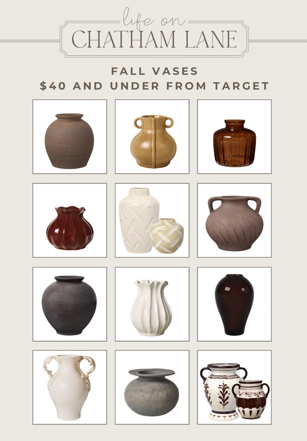 New fall vases from Target!  The prettiest styles to bring a seasonal touch to your home- all $40 and under!

#LTKSeasonal #LTKHome